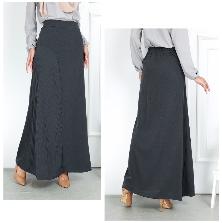 QA-756 WOMEN'S MAXI SKIRT GREY