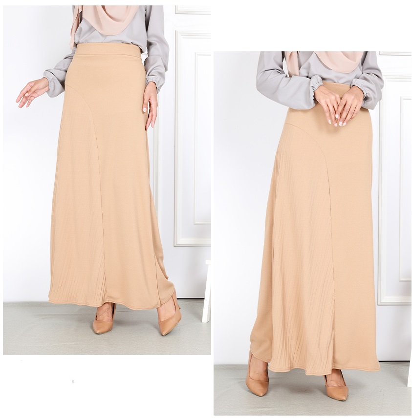 QA-756 WOMEN'S MAXI SKIRT KHAKI