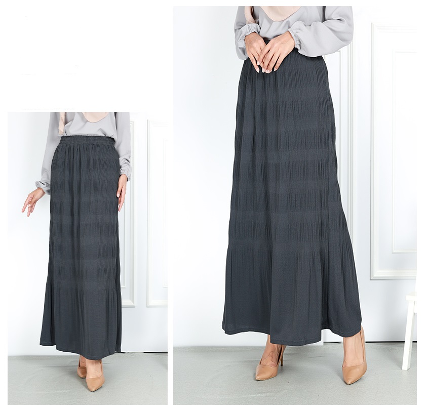 QA-758 WOMEN'S LONG SKIRT GREY