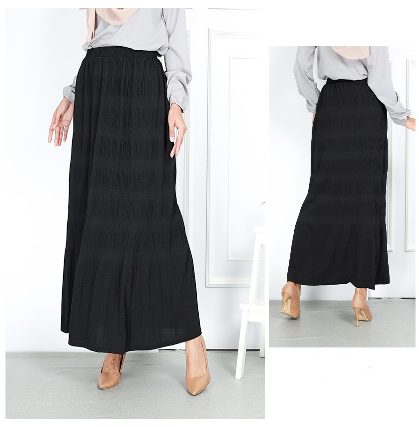 QA-758 WOMEN'S LONG SKIRT BLACK