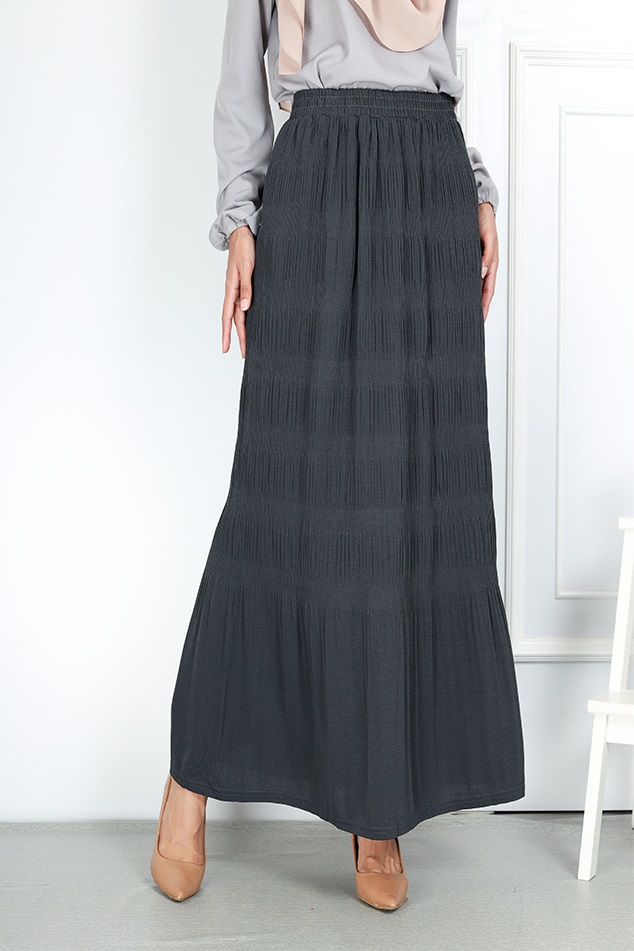 QA-758 WOMEN'S LONG SKIRT GREY