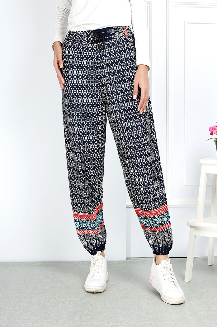 QA-763 PRINTED ALADIN PANTS 01