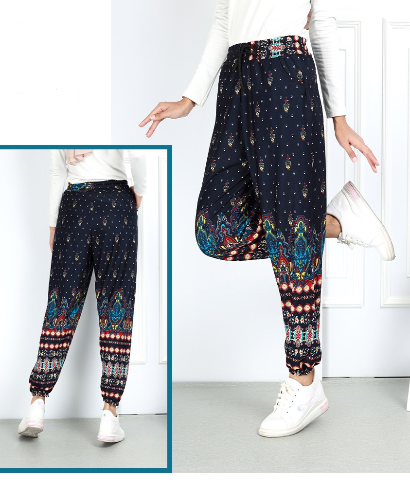 QA-763 PRINTED ALADIN PANTS 03