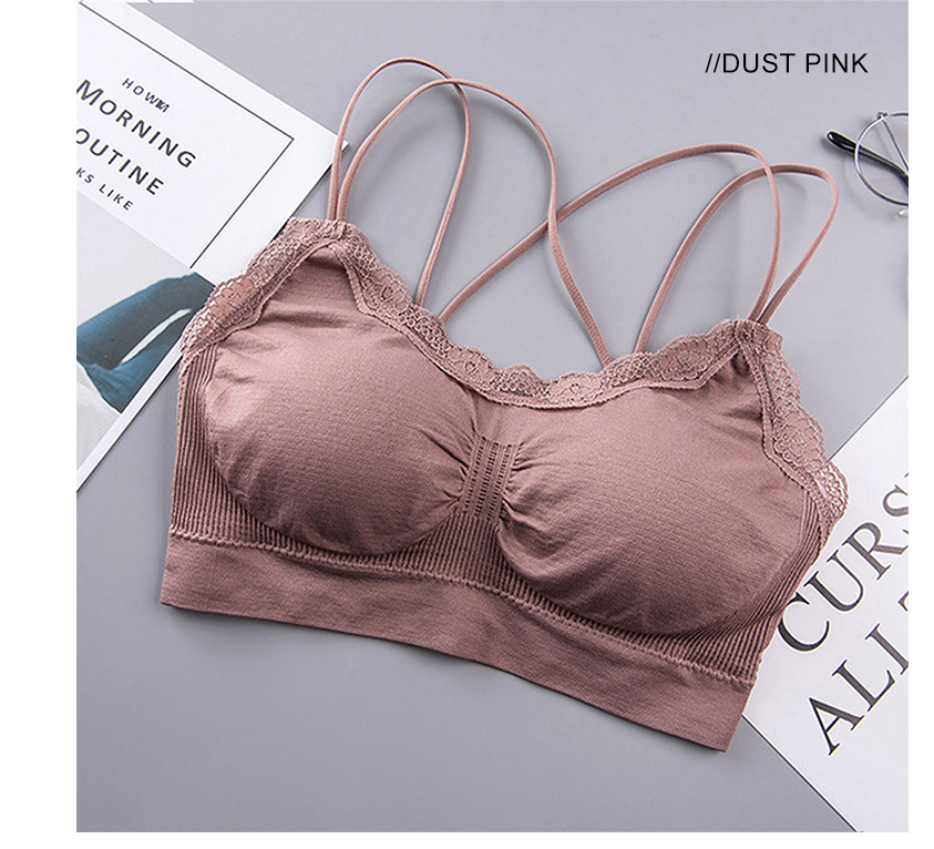 QA-767 CROSS TUBE BRA DUST PINK