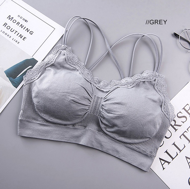 QA-767 CROSS TUBE BRA GREY