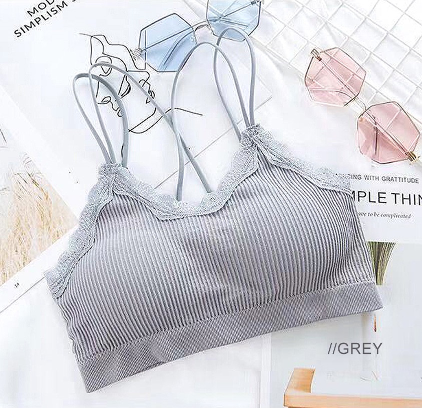 QA-768 WOMEN'S TUBE BRA GREY