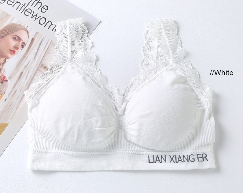 QA-770 LACE TUBE BRA WHITE