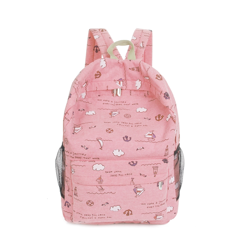 KW80742 COLORFUL WOMEN'S BACKPACK LIGHT PINK