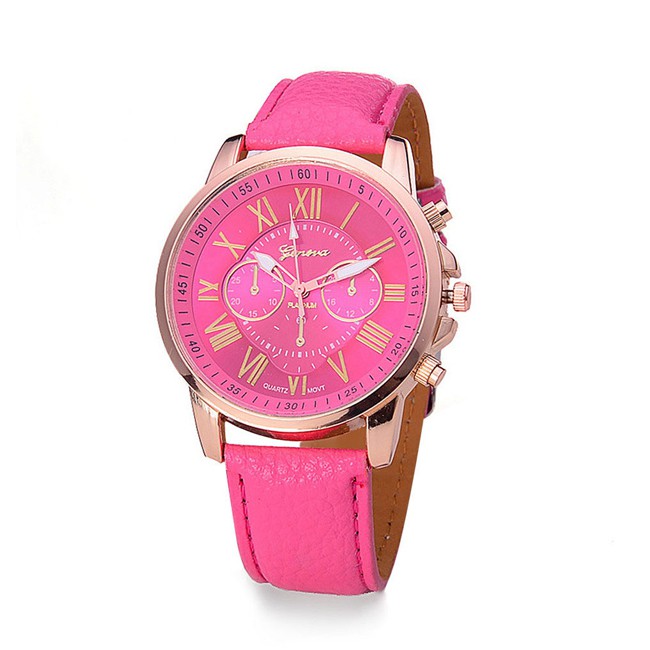 KW80754 Leather Watches Hot Pink