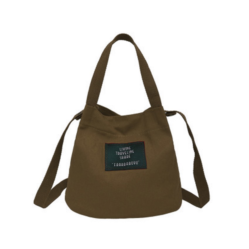 KW80761 Casual Canvas Women's Tote Bag Dark Brown