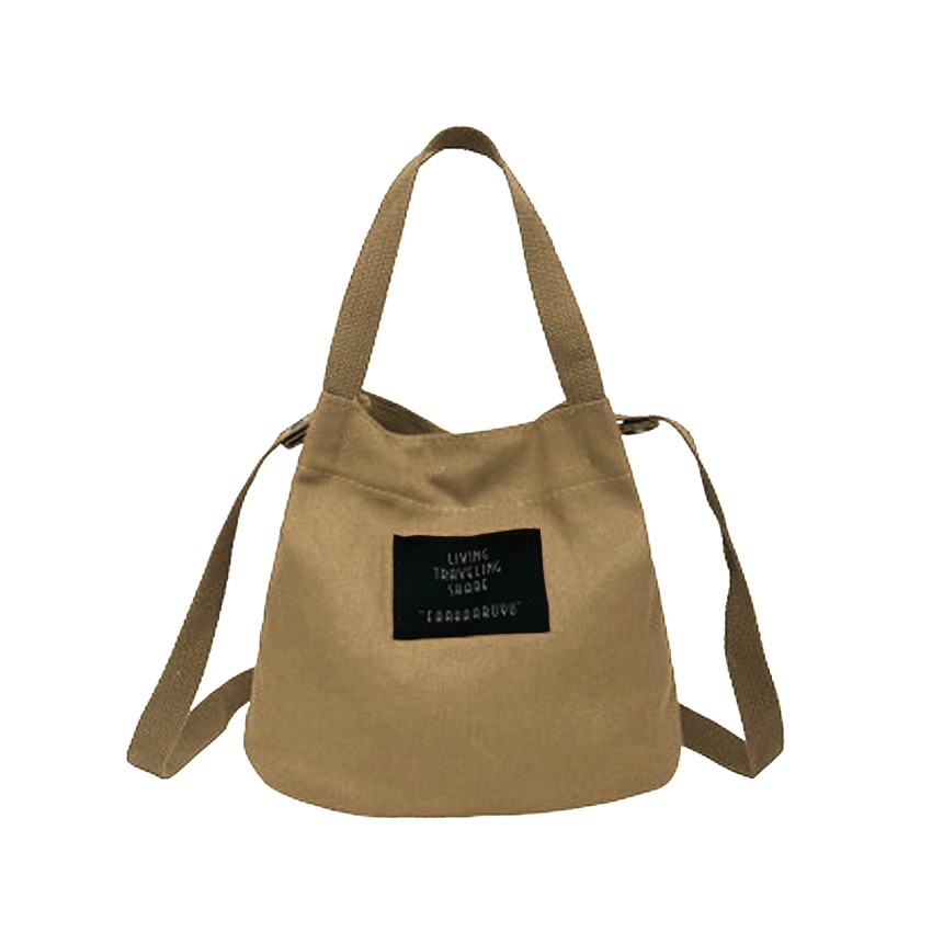 KW80761 Casual Canvas Women's Tote Bag Dark Khaki