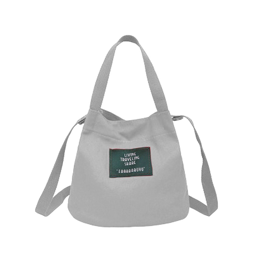 KW80761 Casual Canvas Women's Tote Bag Light Grey