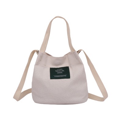 KW80761 Casual Canvas Women's Tote Bag White