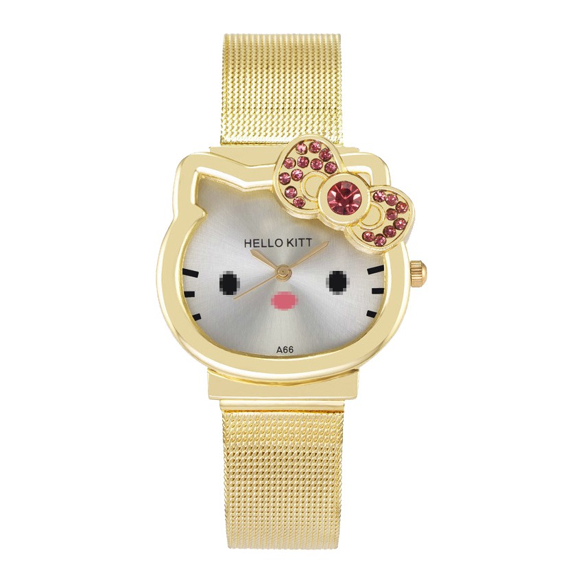 KW80764 Hello Kitty Cartoon Watches Gold