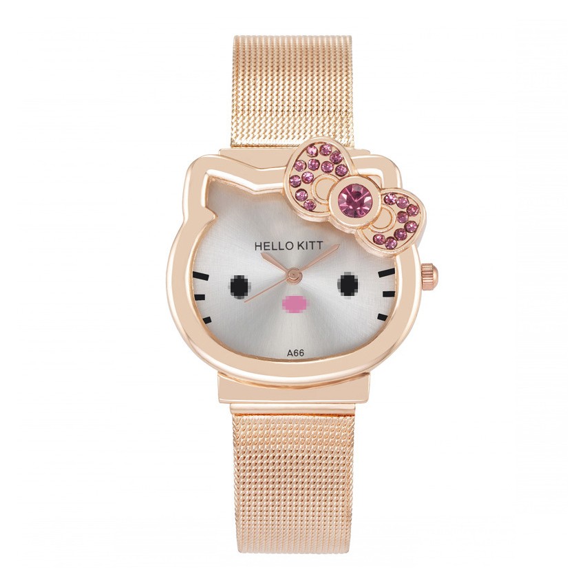 KW80764 Hello Kitty Cartoon Watches Rose Gold