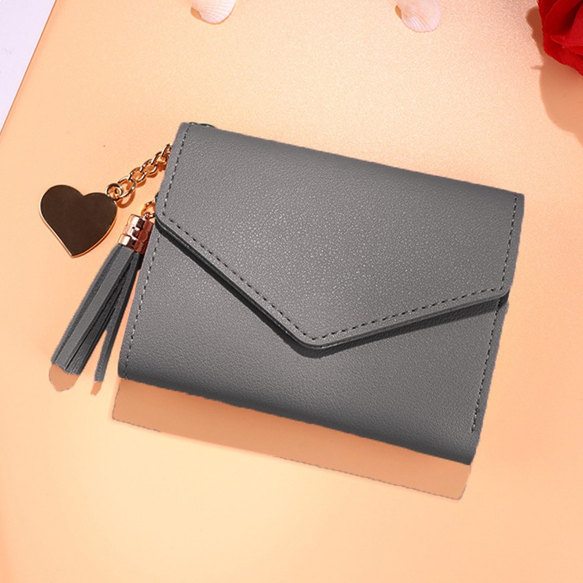 KW80765 Women's Tassel Wallet Dark Grey