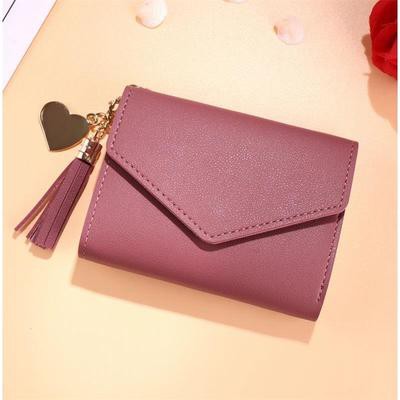 KW80765 Women's Tassel Wallet Dark Pink