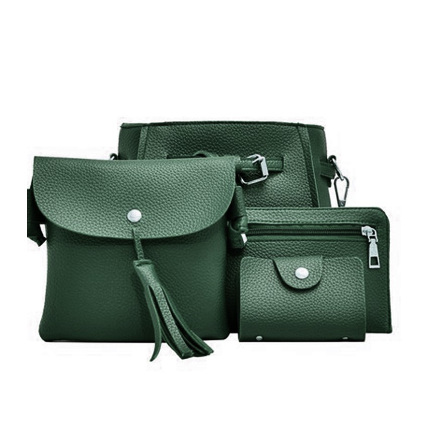 KW80770 4 in 1 Shoulder Women's Bag Dark Green