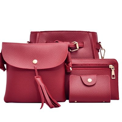 KW80770 4 in 1 Shoulder Women's Bag Wine Red