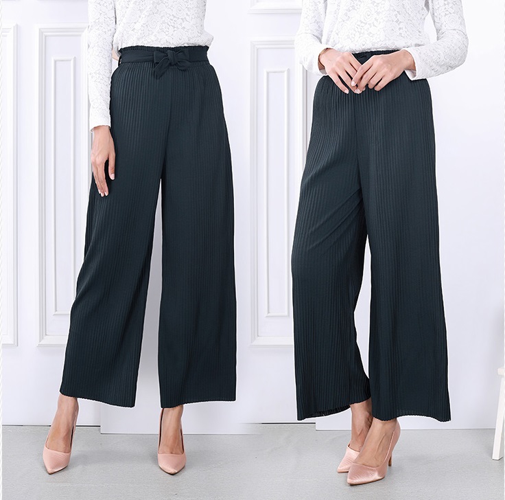 QA-794 PALAZZO PANTS DARK GREY_Pants_Women Fashion_Whizet - All-in-one ...