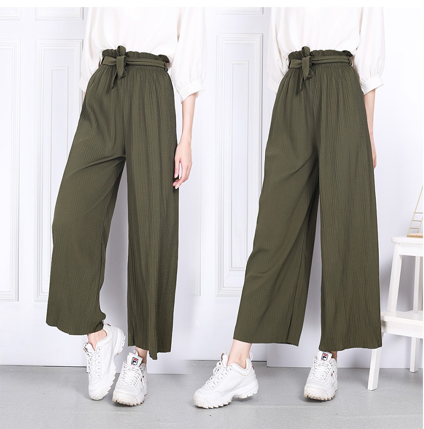 QA-794 PALAZZO PANTS ARMY GREEN