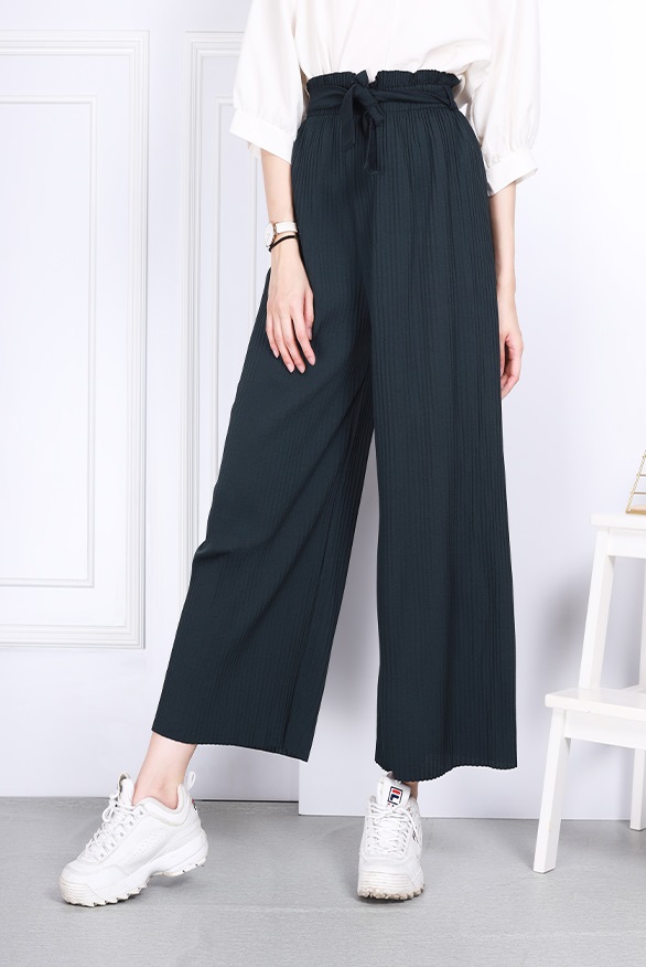 QA-794 PALAZZO PANTS DARK GREY