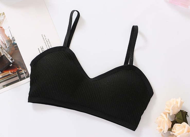 QA-778 KOREAN TUBE PADDED BRA BLACK