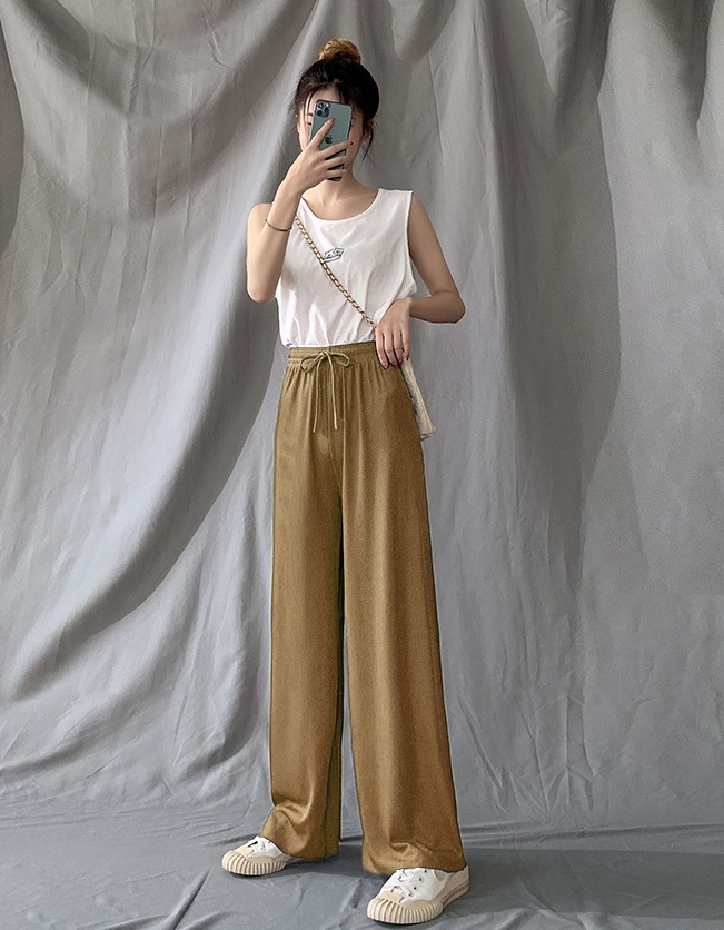 QA-780 CASUAL SUMMER PANTS LIGHT BROWN