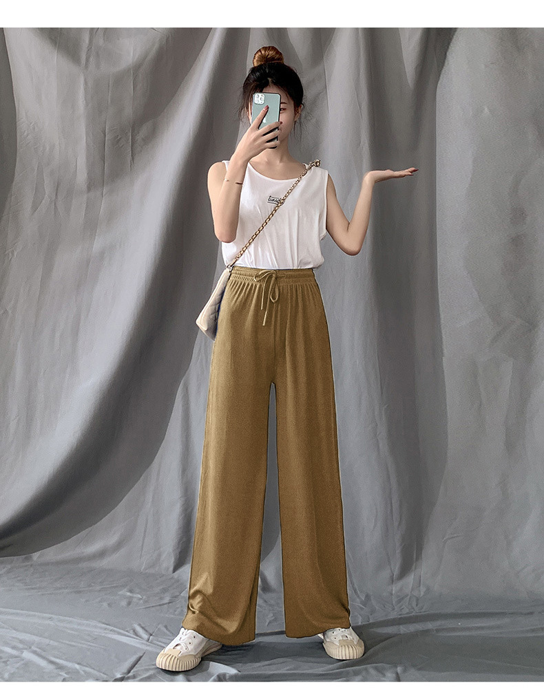 QA-780 CASUAL SUMMER PANTS LIGHT BROWN