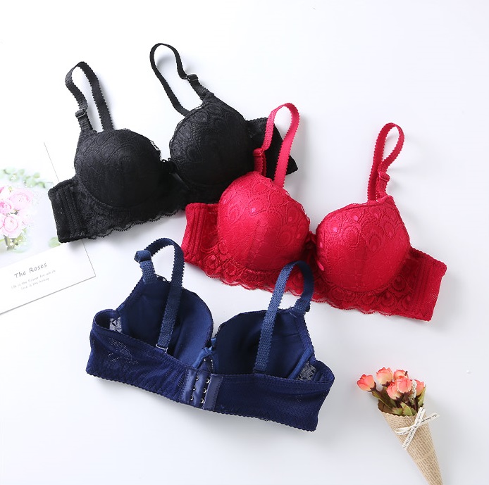 QA-790 LACE WIRED BRA BLACK