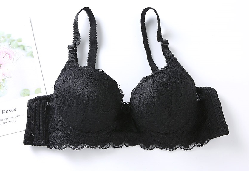 QA-790 LACE WIRED BRA BLACK