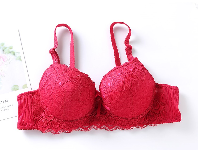 QA-790 LACE WIRED BRA RED