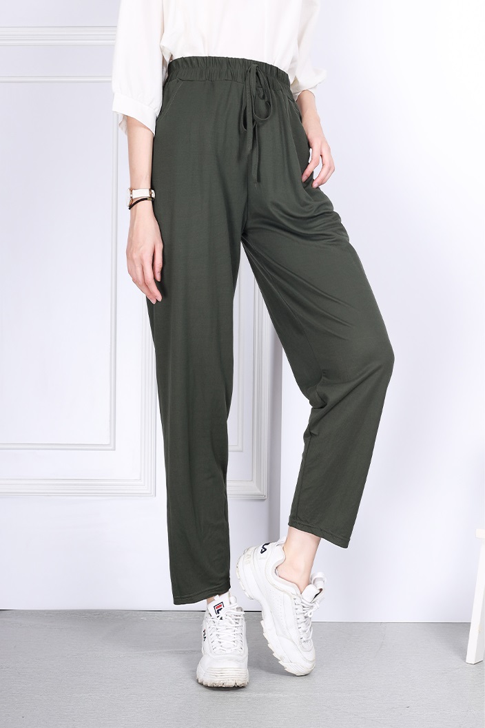 QA-792 STYLISH PEGGED PANTS GREEN