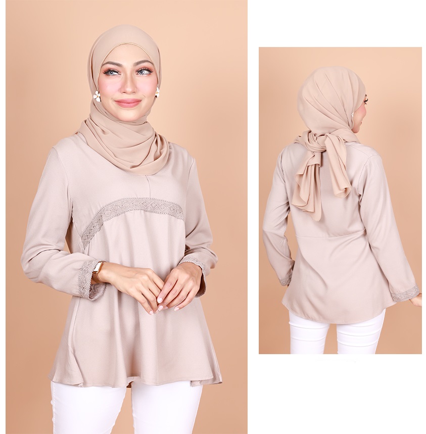 QA-796 MUSLIMAH BLOUSE KHAKI