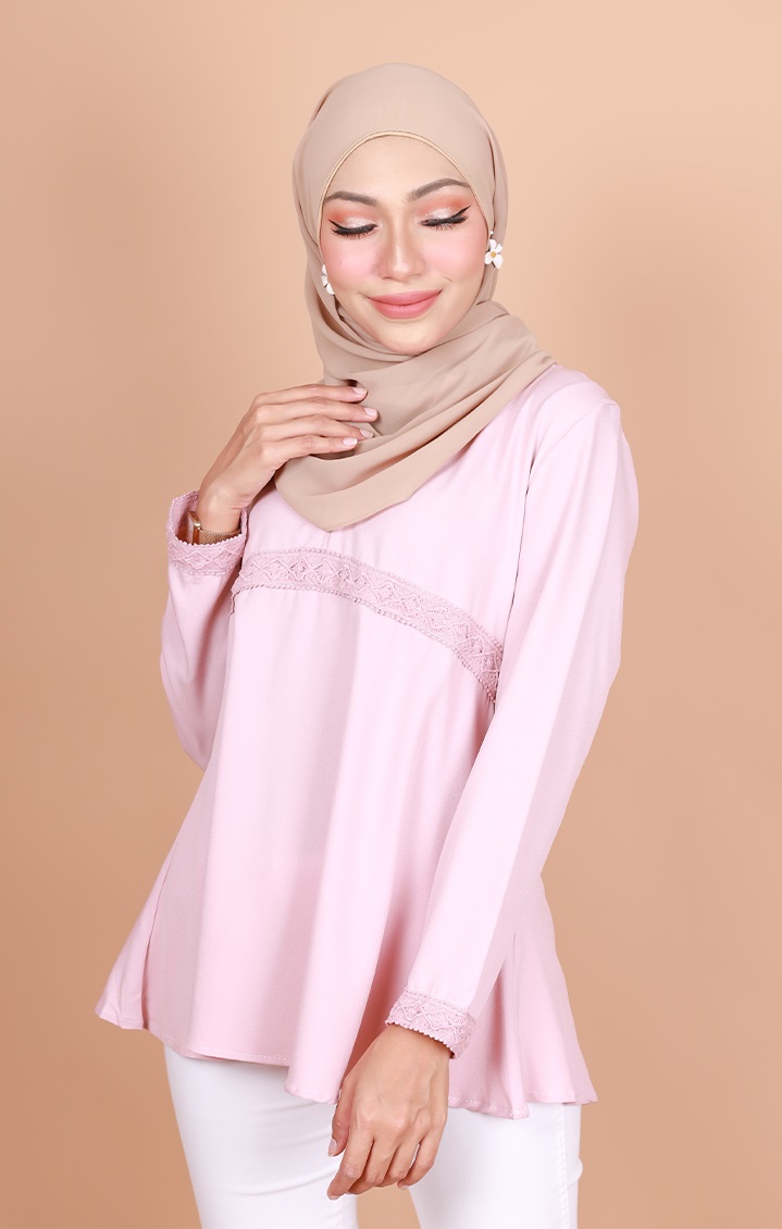 QA-796 MUSLIMAH BLOUSE PINK