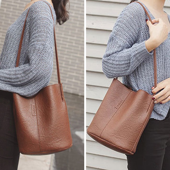 KW80778 Casual Bucket Bags Dark Brown