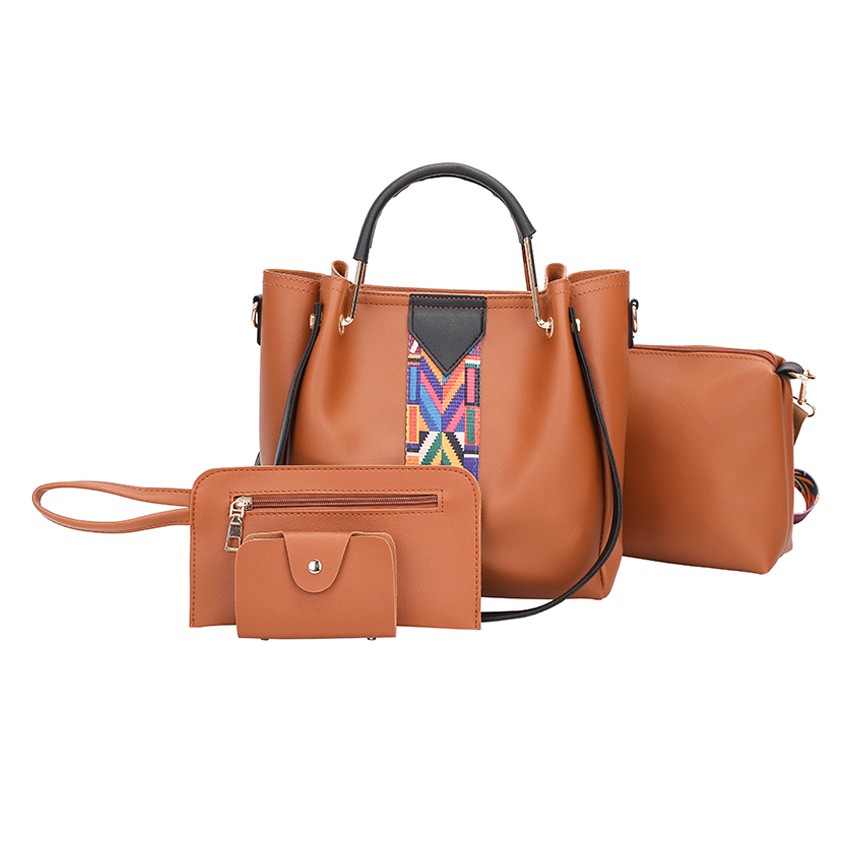 KW80780 4 IN 1 WOMEN'S BAG LIGHT BROWN