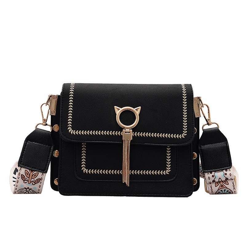 KW80814  Tassel Sling Bag Black