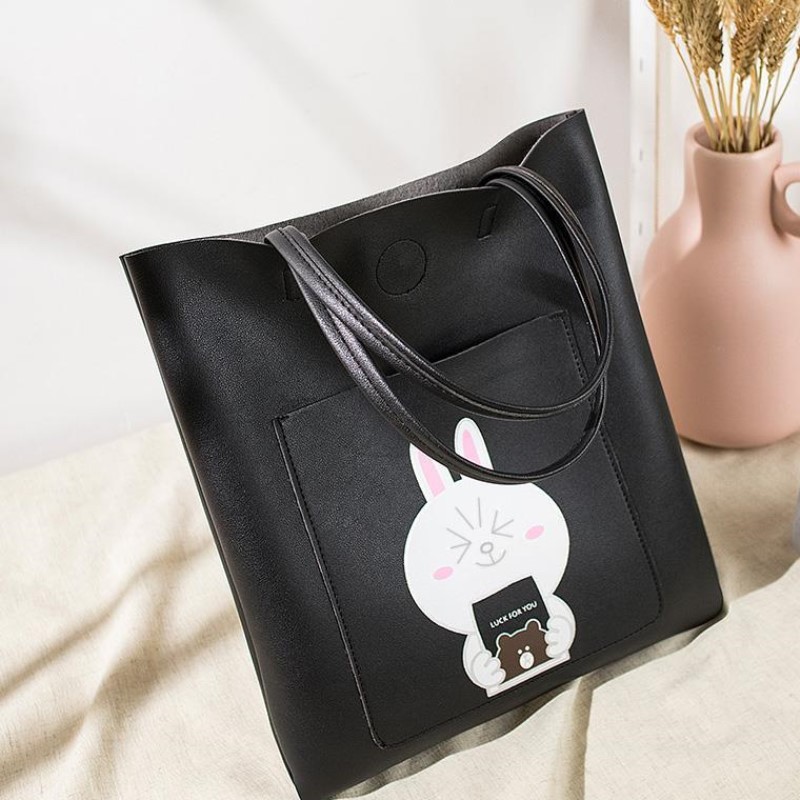 KW80830 CUTE SHOULDER BAG BLACK RABBIT