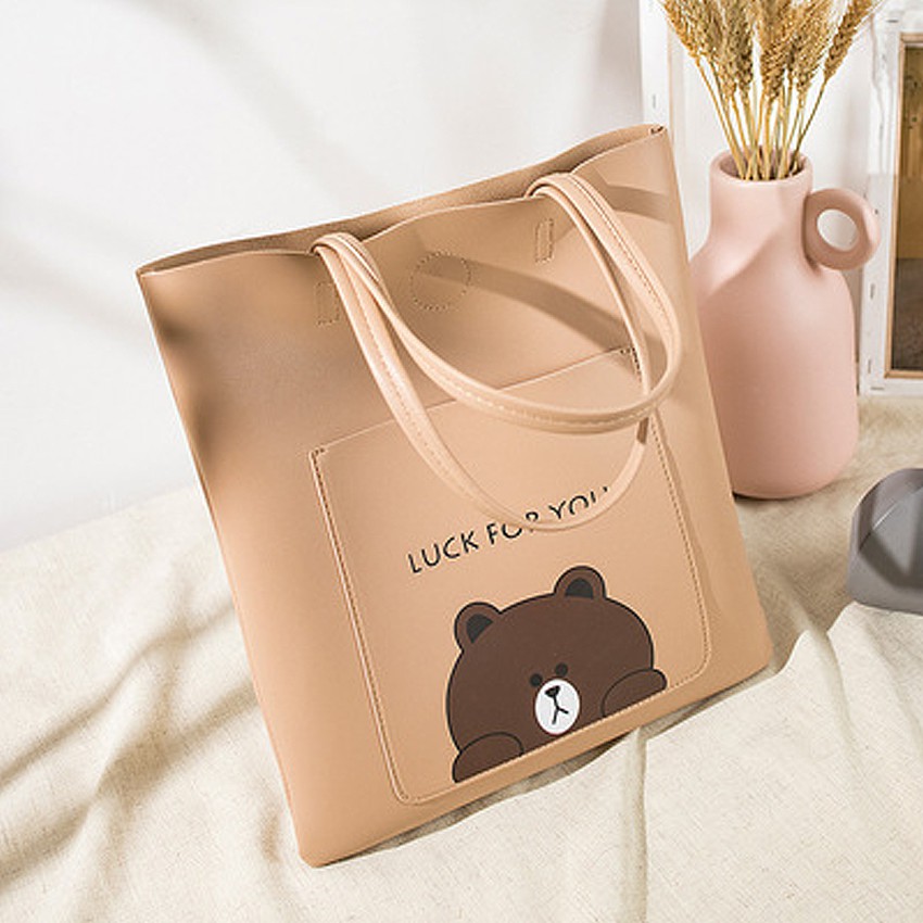 KW80830 CUTE SHOULDER BAG KHAKI BEAR