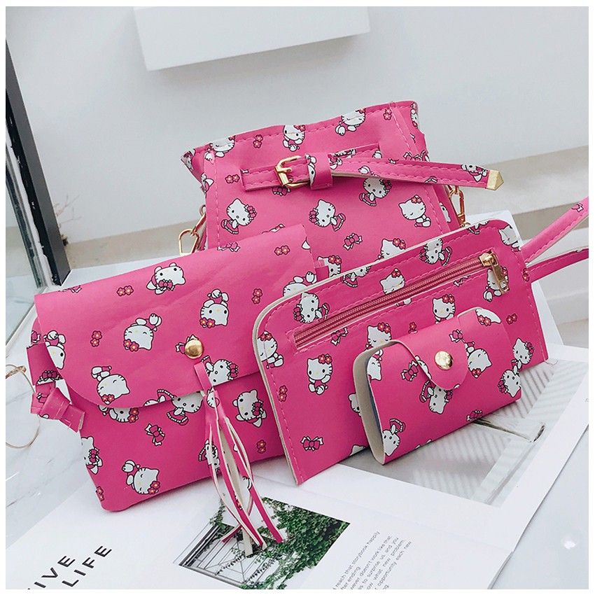 KW80841 4 In 1 Hello Kitty Bag Pink