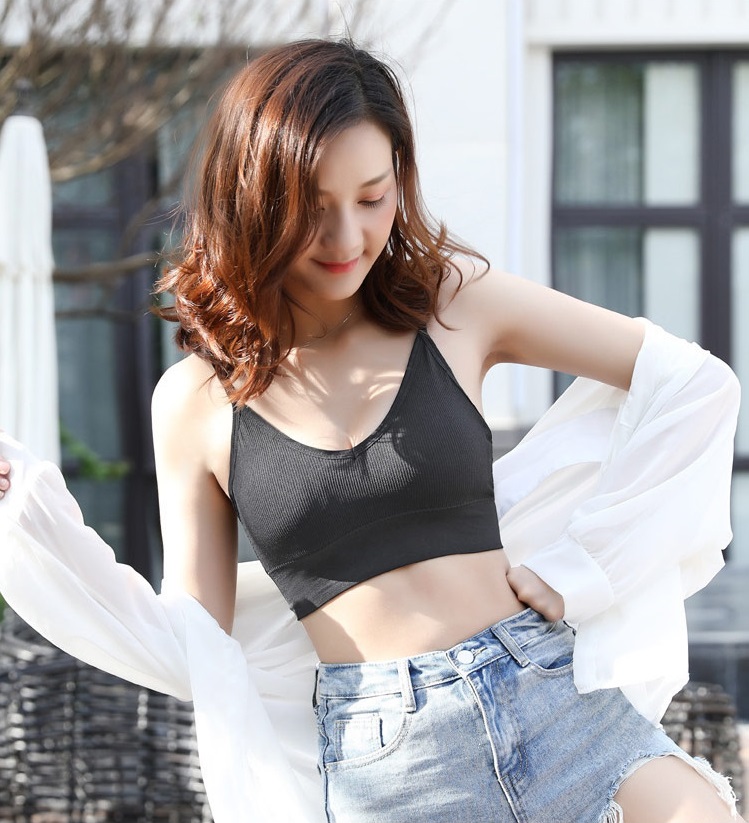 QA-800 BRALETTE CROP TOP BLACK