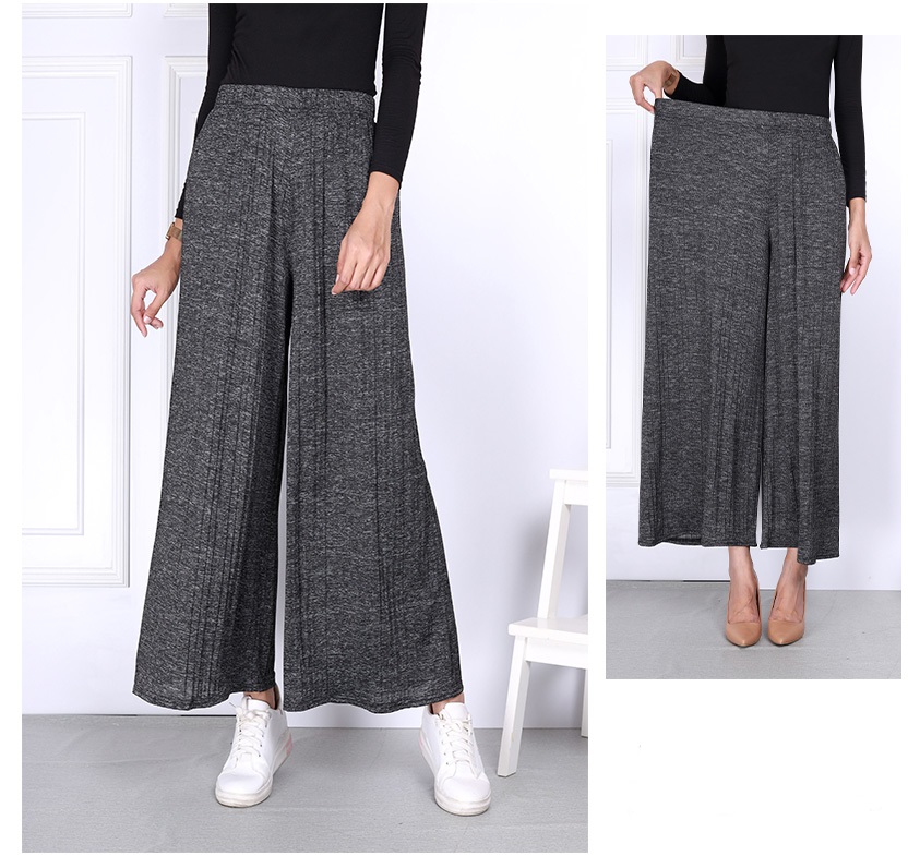 QA-801 WIDE LEG PANTS BLACK