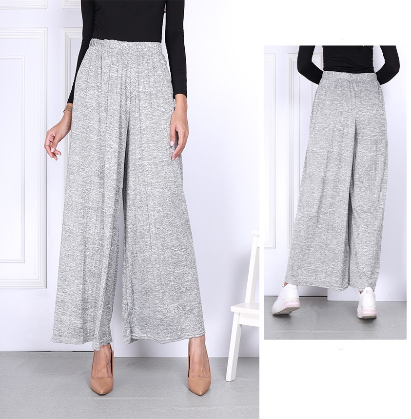 QA-801 WIDE LEG PANTS LIGHT GREY