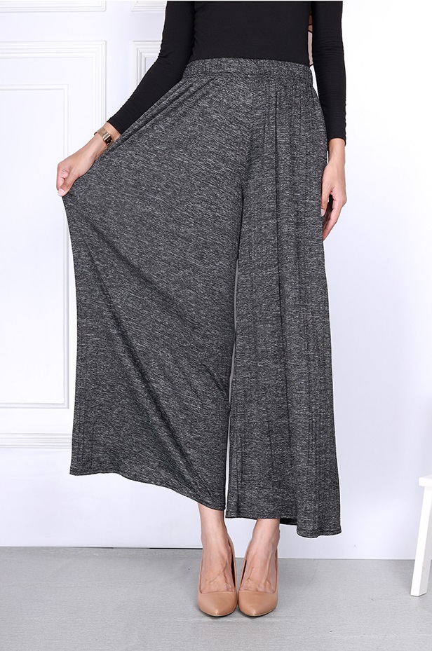 QA-801 WIDE LEG PANTS BLACK