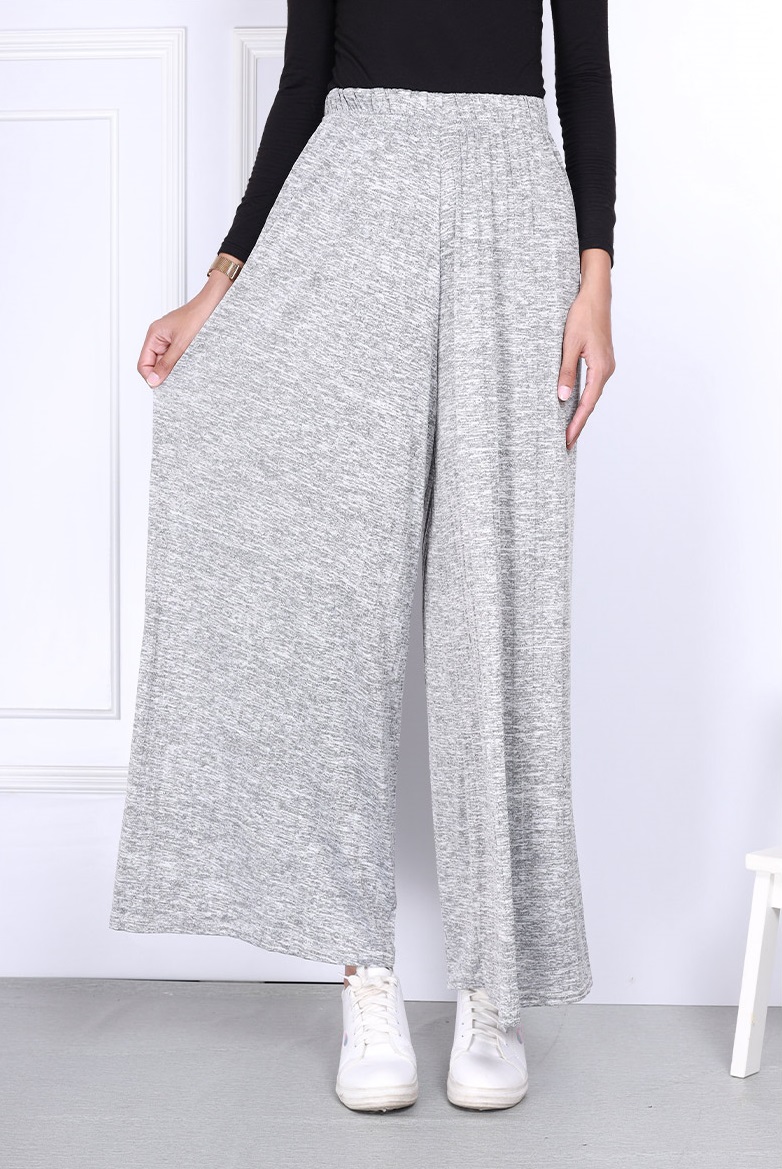 QA-801 WIDE LEG PANTS LIGHT GREY