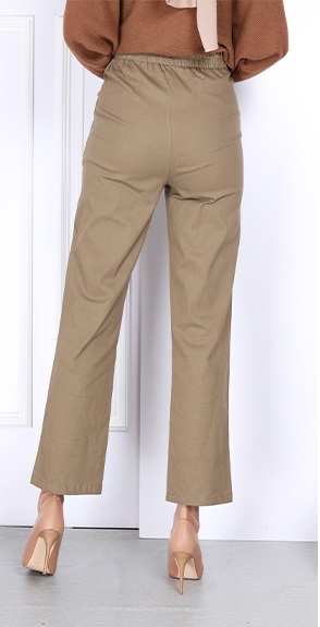 QA-802 ELASTIC PANTS KHAKI