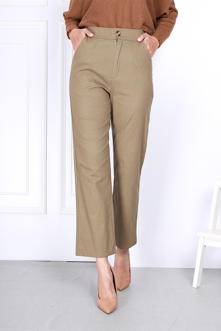 QA-802 ELASTIC PANTS KHAKI