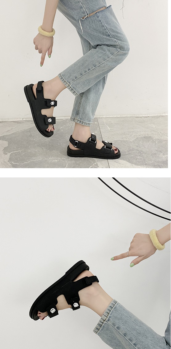 QA-803 CASUAL SANDALS  BLACK