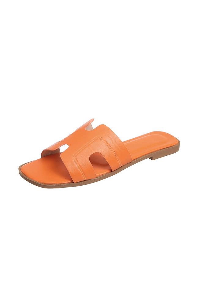 QA-806 FLAT SANDALS ORANGE